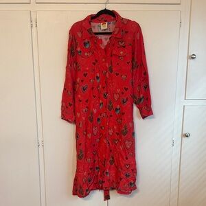 FARM Rio Vibrant Red Heart Dress